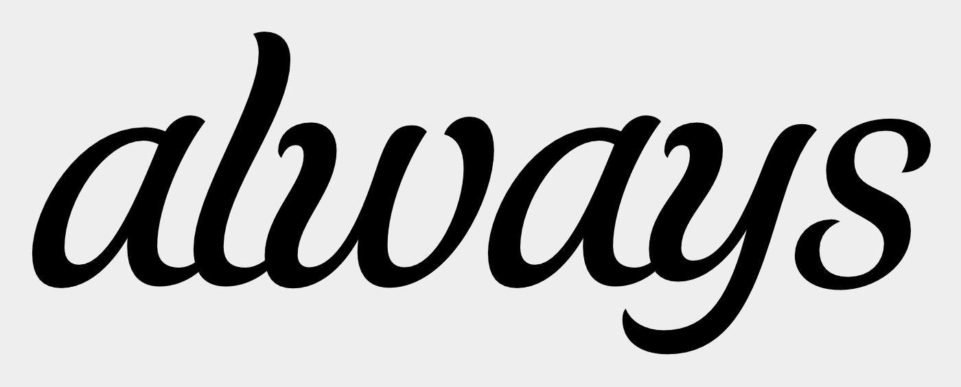 Suche Schriftart - ALWAYS ULTRA (BINDEN) LOGO - Welche Schrift ist das? -  Typografie.info