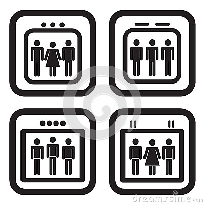 elevator-icon-four-variations-eps-564355